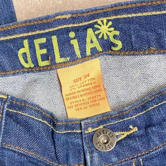 Vintage 90’s Delia*s  Flare Leg Mid Rise Jeans 3/4 - Picture 5 of 11